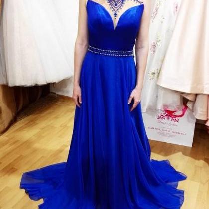 High Quality Royal Blue Prom Dresses,royal Blue..
