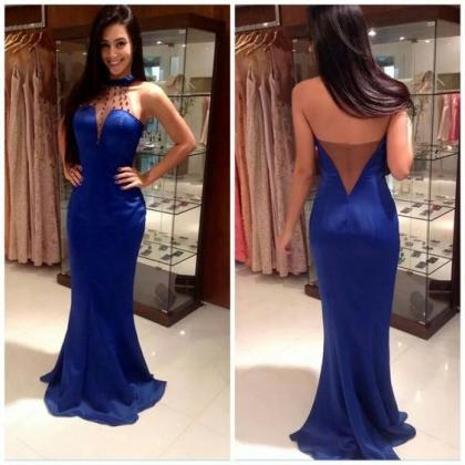 High Quality Mermaid Prom Gown,royal Blue Prom..
