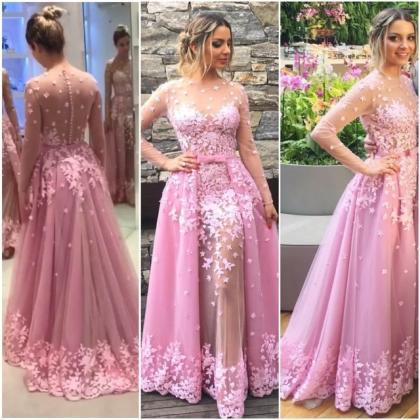 Unique Prom Dress,prom Gown,pink Prom..