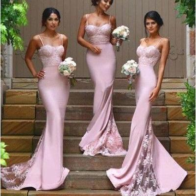 2017 Blush Pink Bridesmaid Dresses,..