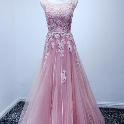 Unique Prom Dress,pink Prom Dresses,tulle Evening..