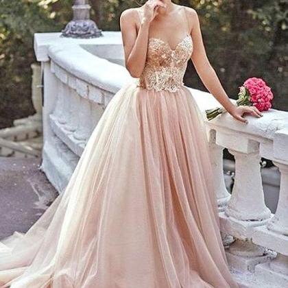Romantic Evening Dresses, Style Prom Dress, Blush..