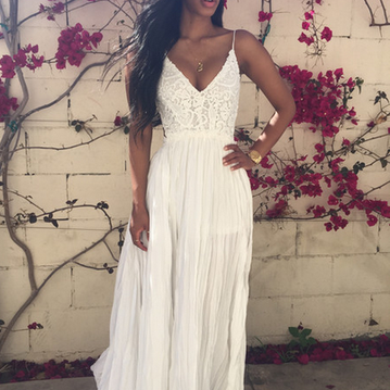 Sexy Prom Dress,white Prom Dress,lace Prom..