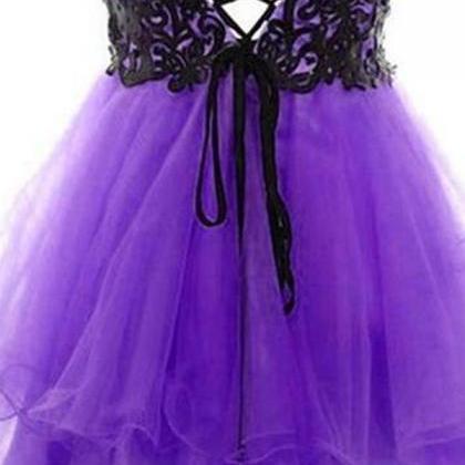 -selling Sweetheart Sleeveless Mini Purple..