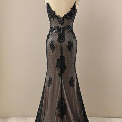 Gorgeous Prom Dress, A Line Prom Gown, Black Party..