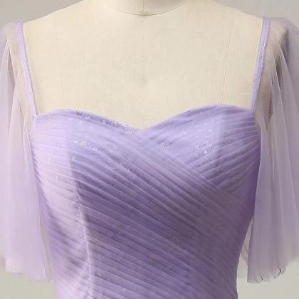 Sexy Off Shoulder Prom Dress, Lavender Prom Gown,..