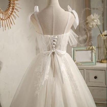 Cute White Tulle Mini Short Prom Dress
