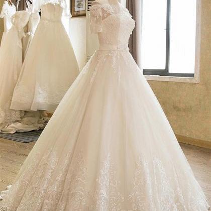 Ball Gown 1/2 Sleeves Off-the-shoulder..