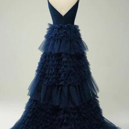 Unique Spaghetti Straps Navy Blue Satin Print Floral Sheath Cocktail Dress Formal Short Graduation Homecoming Dress Y9198