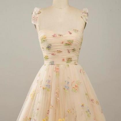 Sweetheart Champagne Sequined Sparkly Prom Dress main image 1