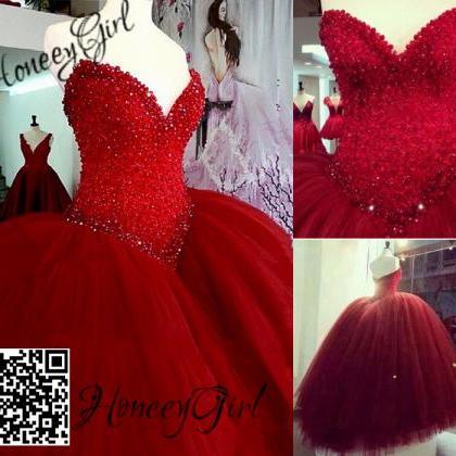 Weddings Wedding Dress,ball Gown Wedding Dress,red..