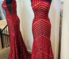 Red Merry Skirt / Dress with Coconut Shell