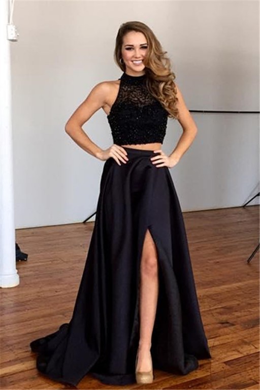 two piece evening gown