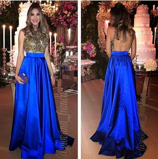 Sprinkled Royal Blue Prom Dresses,royal Blue Prom Dress,beaded Formal Gown,beading Prom Dresses ,long Evening Dress,lace Prom Dresses,backless