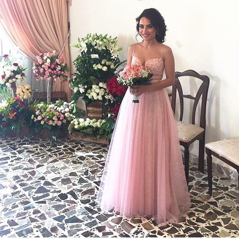 Elegant Prom Dress,pink Prom Dress,pink Bridesmaid Dresses,sweetheart Dresses,tulle Prom Gowns,a-line Prom Dresses, Formal Gowns,spaghetti Straps