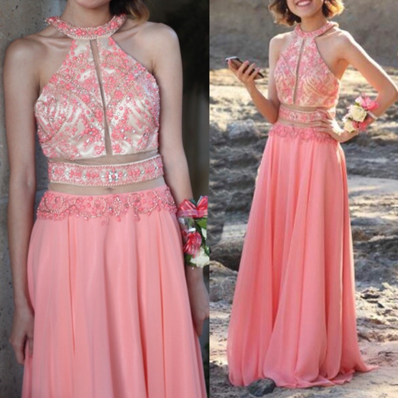 A-line Prom Dresses ,beading Rhinestone Pink Prom Dresses,chiffon Prom Gowns,pink Prom Dresses,long Prom Gown,prom Dress,evening Gown