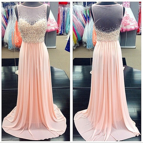 Chiffon Prom Dresses,pink Prom Dresses,pink Evening Gowns,simple Formal Dresses,prom Dresses,teens Fashion Evening Gown