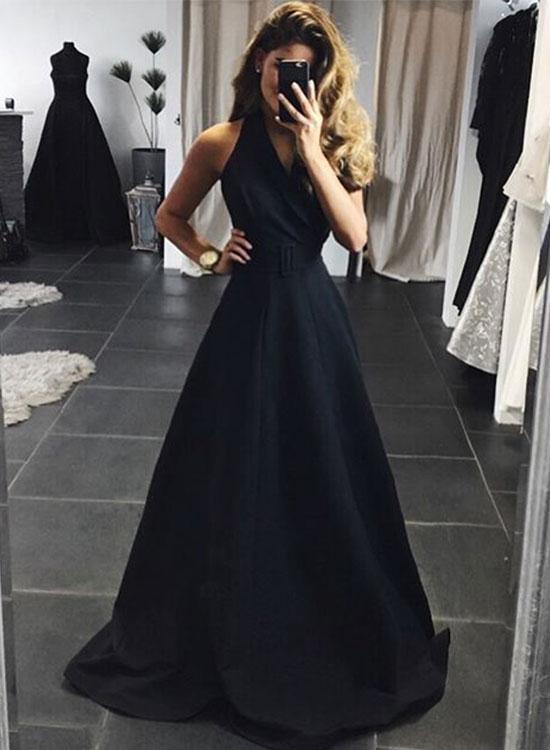 black stylish gown