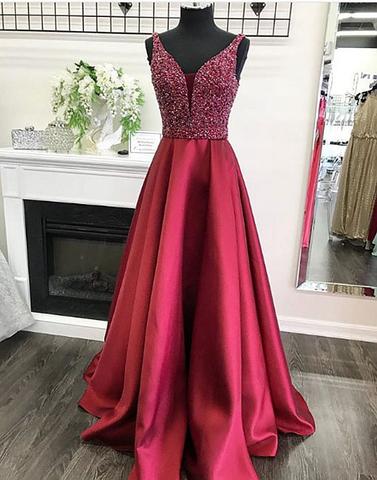 Sparkly Red Long Prom Dress Evening Dress,prom Dresses,evening Dress, Prom Gowns, Formal Women Dress,prom Dress