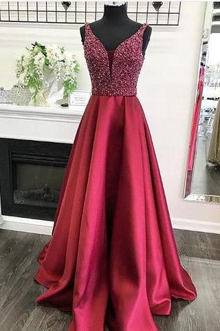 Sparkly Red Long Prom Dress Evening Dress,prom Dresses,evening Dress, Prom Gowns, Formal Women Dress,prom Dress