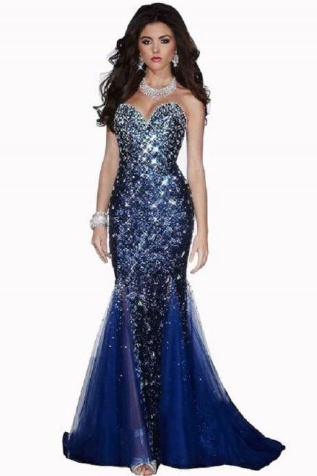 PGA11 Prom Dresses V-neck for Prom Limited 2016 New Sweetheart Backless Neckline Party Formal Sequins Lace Mermaid Zipper Sleeveless Ball Gowns 