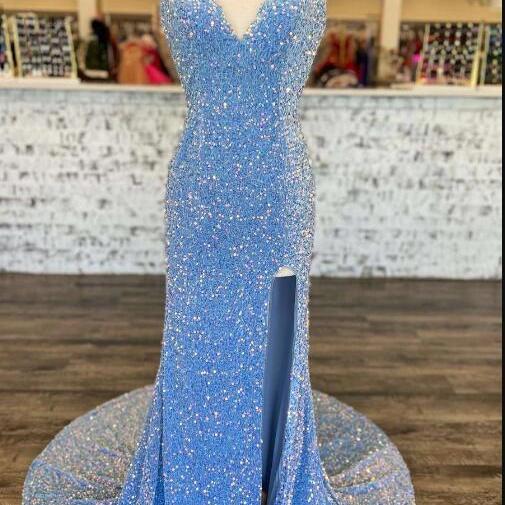 Iridescent sequin mermaid dress
