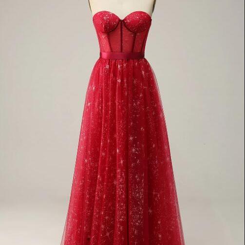 Mermaid Sequins Prom Dress with Spaghetti-Straps Long