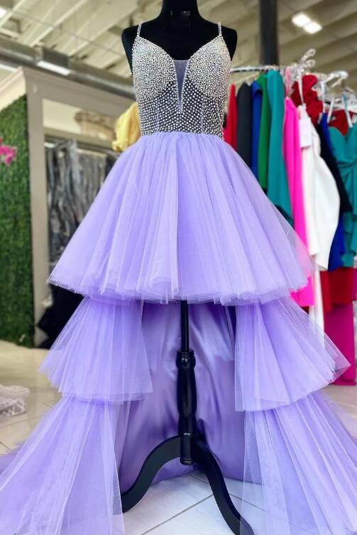 Lavender Beaded Gown
